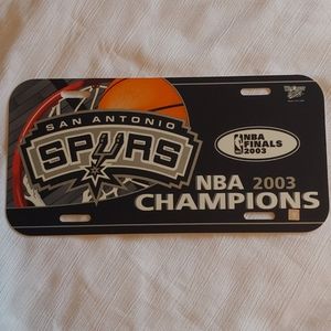 San Antonio Spurs 2003 NBA Champions License Plate